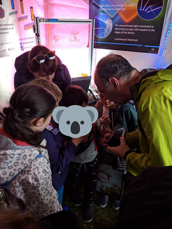Centre Director Paul Mulvaney getting kids of all ages interested in Exciton Science