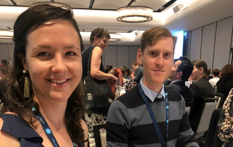 Research Fellows Siobhan Bradley and Kevin Rietwyk at Science Meets Parliament 2019