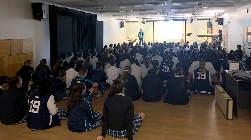 Pegah Maasoumi spoke to school groups all over Queensland as the John Mainstone Youth Lecturer in 2019